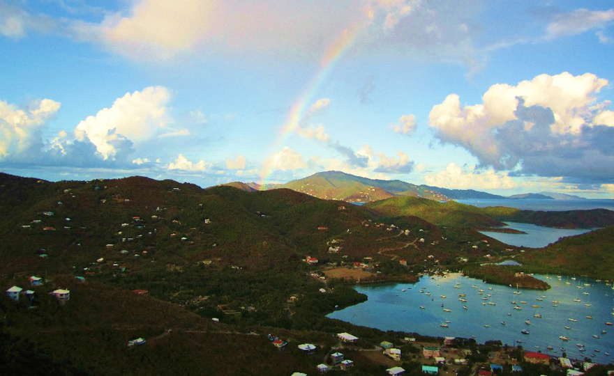 Rainbow over Coral Bay