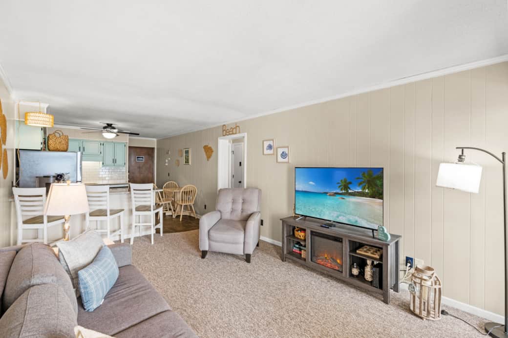 Living Area and Kitchen