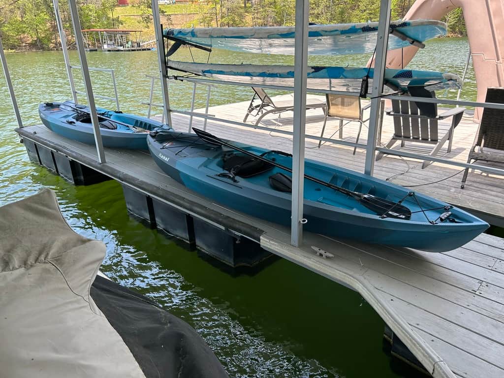 2 canoes for sitting