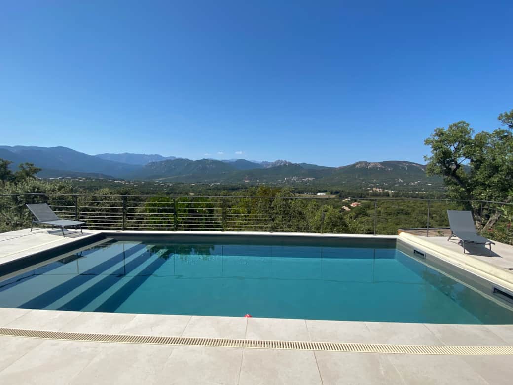 Secure heated swimming pool