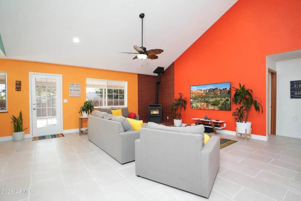 Open and spacious living room with comfortable seating—perfect for relaxing, entertaining, or unwinding after a day of adventure. Open and spacious living room with comfortable seating—perfect for relaxing, entertaining, or unwinding after a day of adventure.