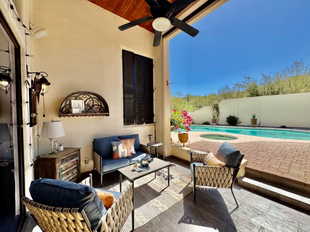 Sunken Patio Sitting Area