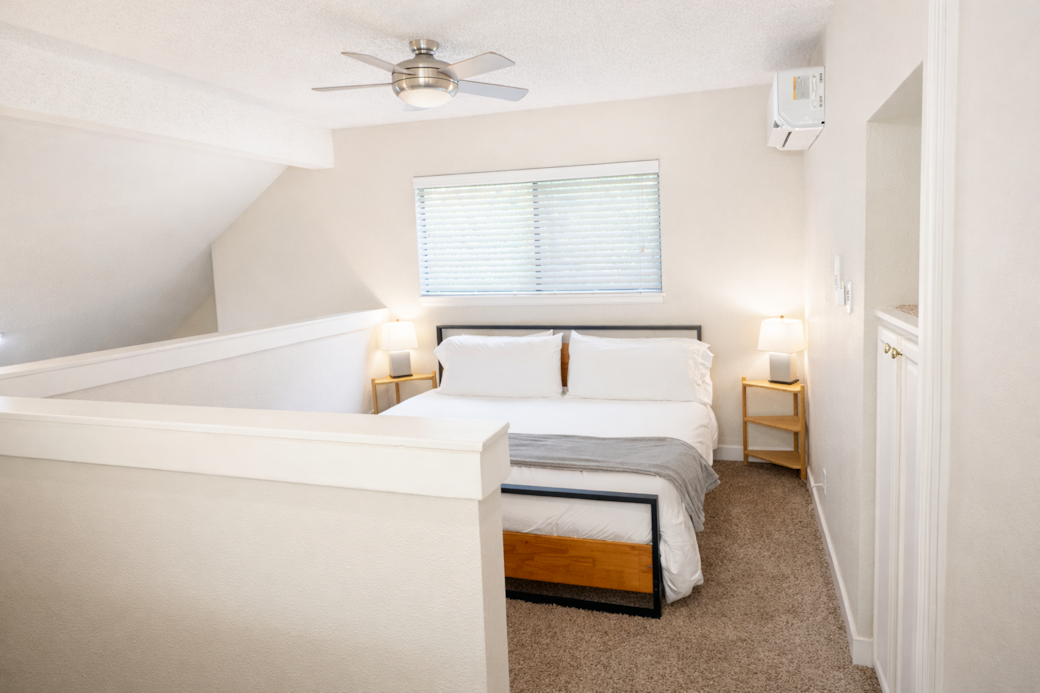 (Upstairs Loft) Sink into our ultra-comfortable Casper king mattress (Upstairs Loft) Sink into our ultra-comfortable Casper king mattress