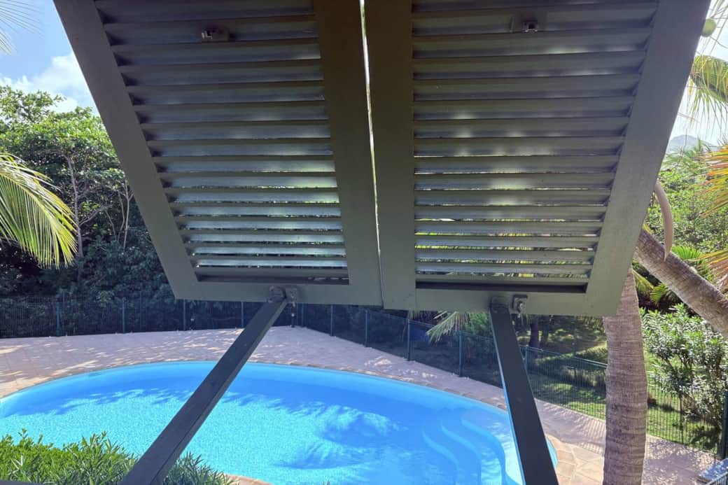 View of the pool from the terrace Maison de Marie