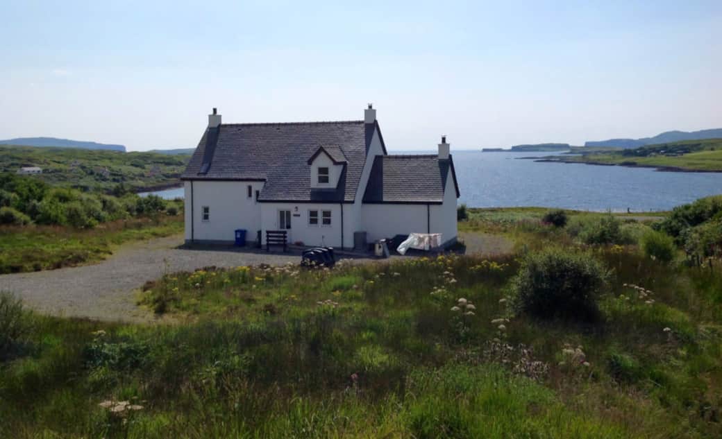 View from behind Healabhal Cottage as you approach