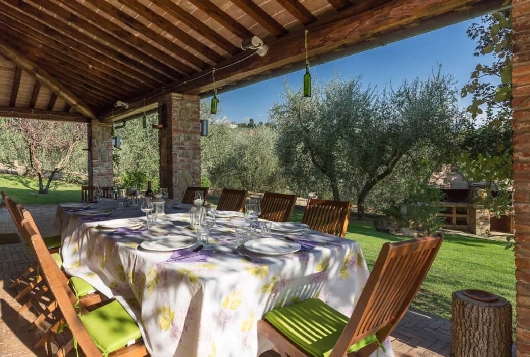 Outdoor dining area