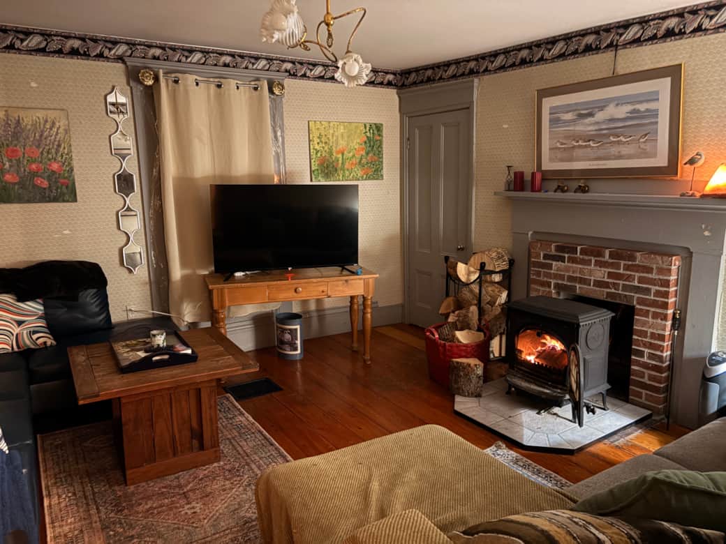 Living room with Wood Stove