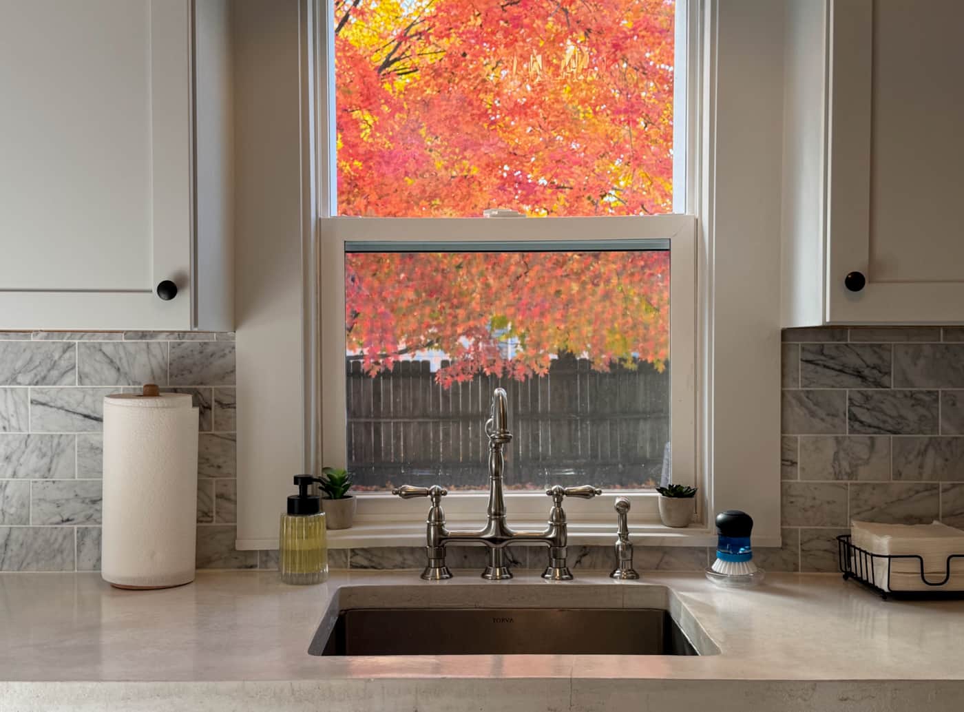 Kitchen sink and counter at Surf & Serenity House