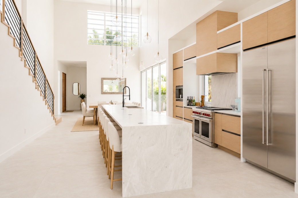 Luxury Siesta Key vacation rental kitchen large island 