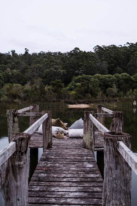 Your private jetty, with views out to the majestic Karri forest 