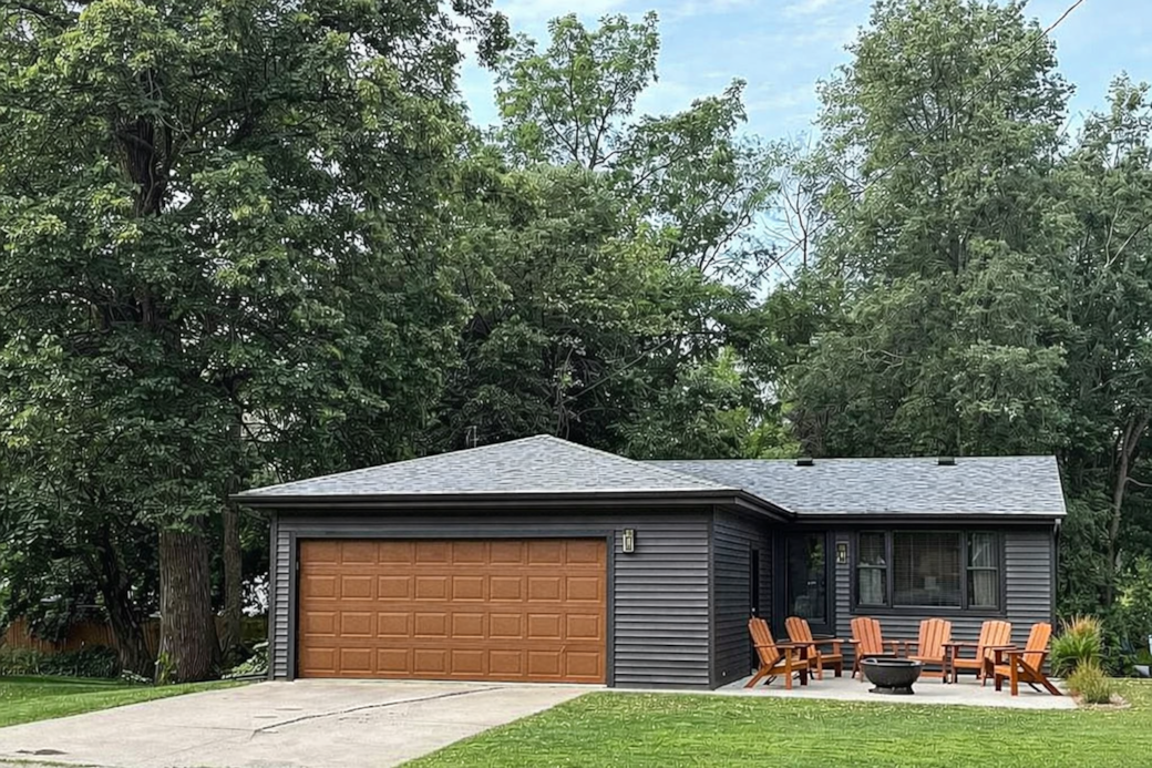 Newly renovated home with front patio overlooking South Shore Dr. Garage is for owner use only. Newly renovated home with front patio overlooking South Shore Dr. Garage is for owner use only.