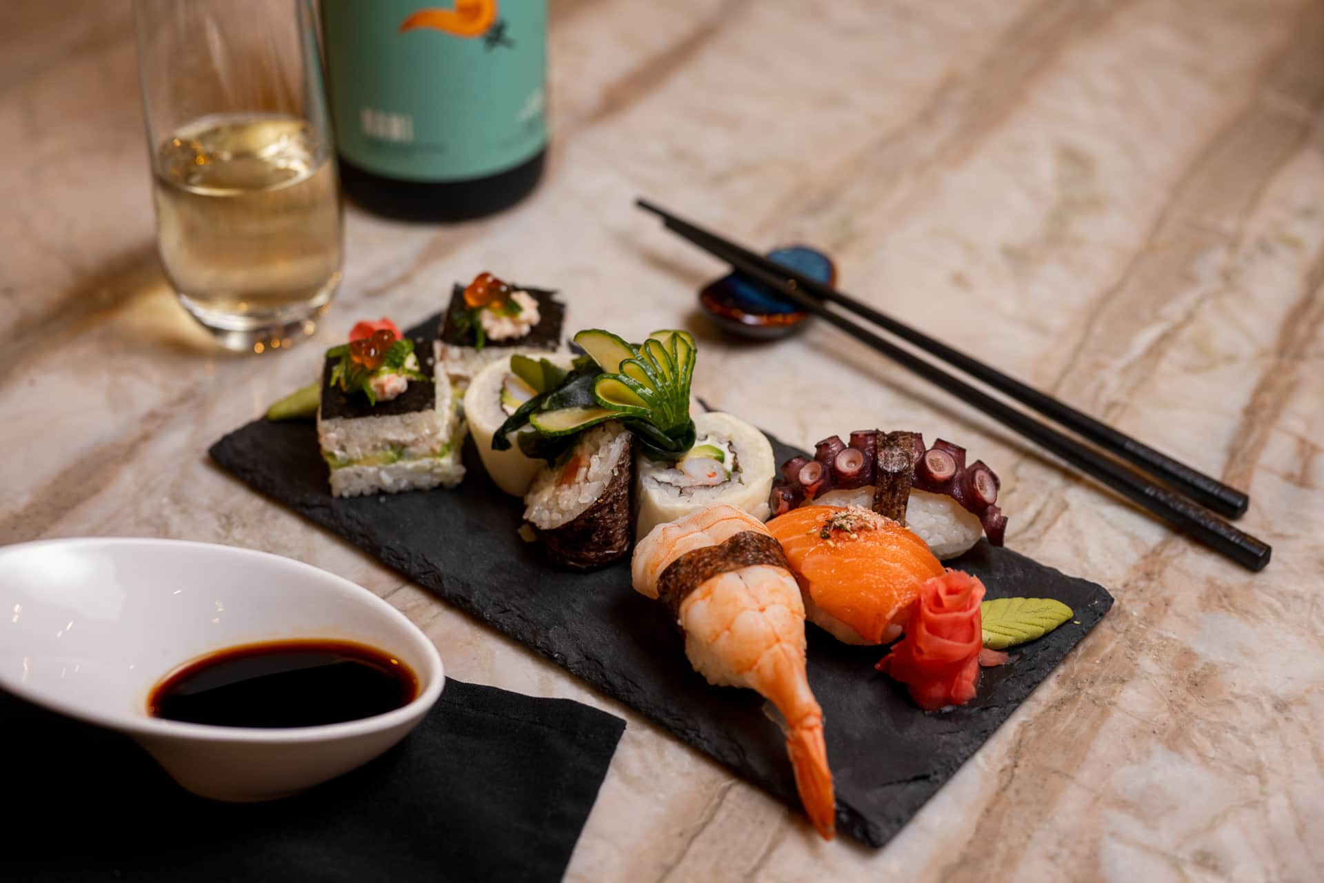 Sushi platter by Chef Christian at Villa TuluMar