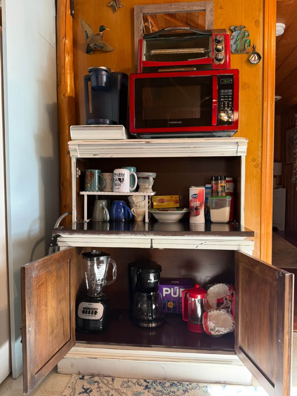 Toaster, Microwave, Keurig, Drip and French Press, Tea and Coffee