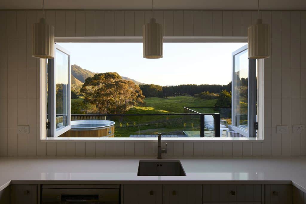 From the kitchen looking out