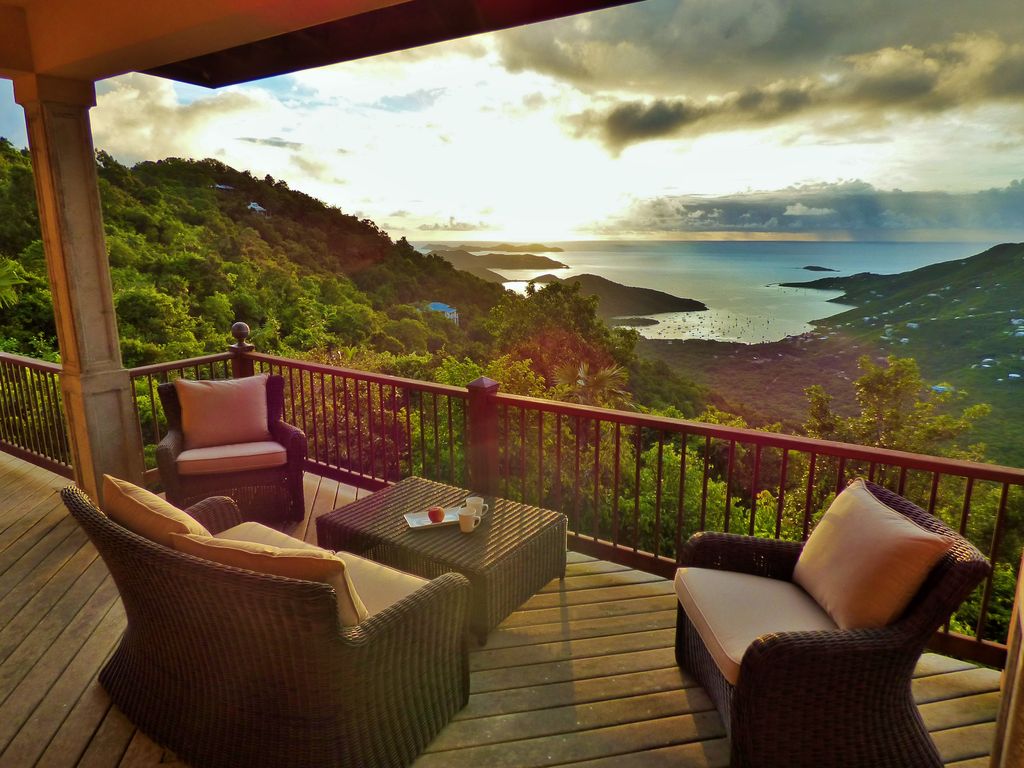 New furniture off french doors to relax in off the ground level family room