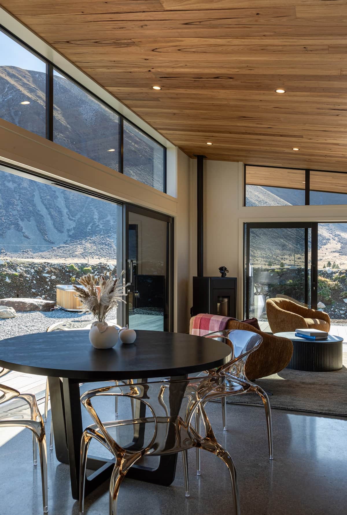 Dining space with seating for four guests