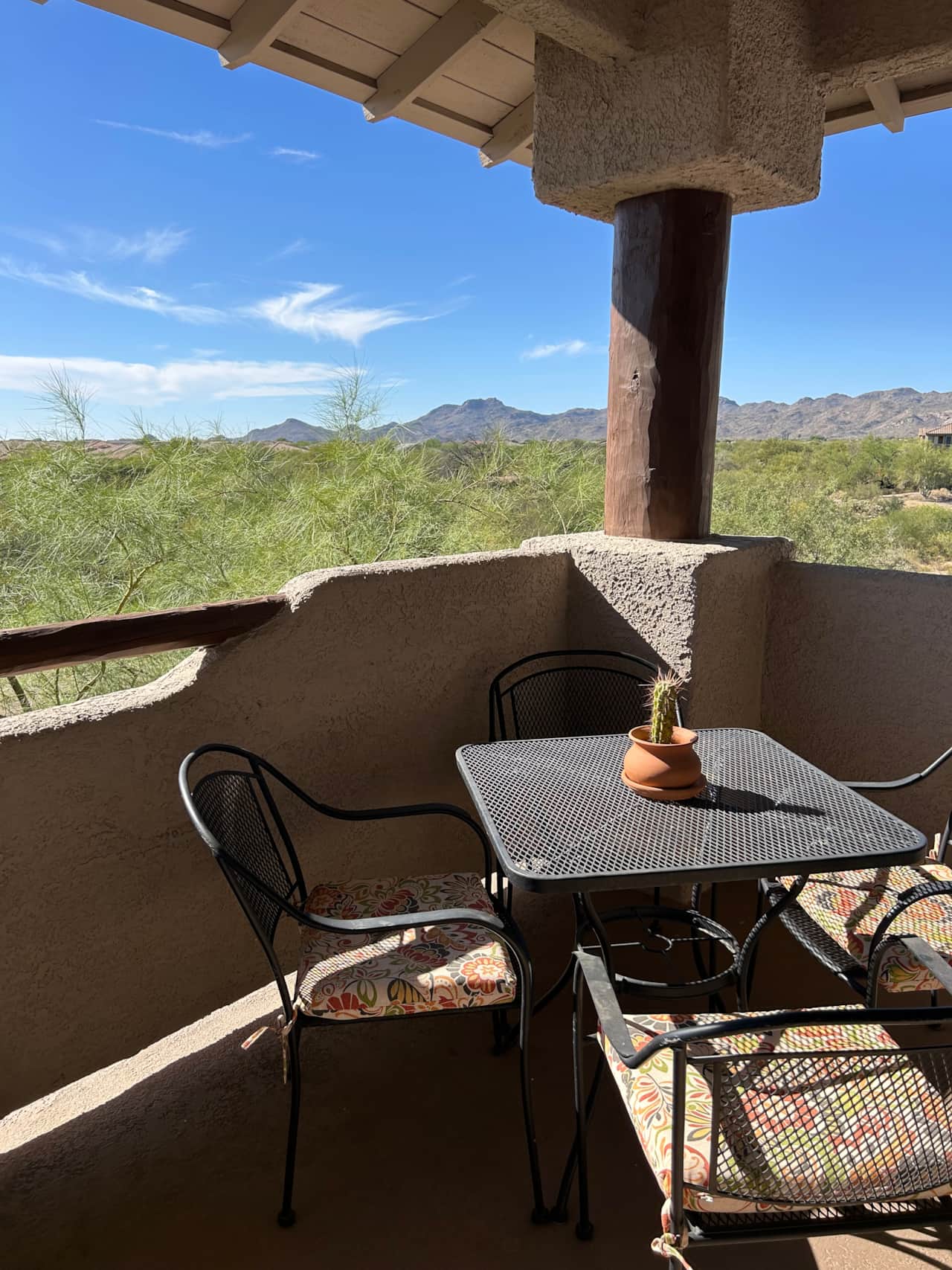 Wonderful desert views from the deck
