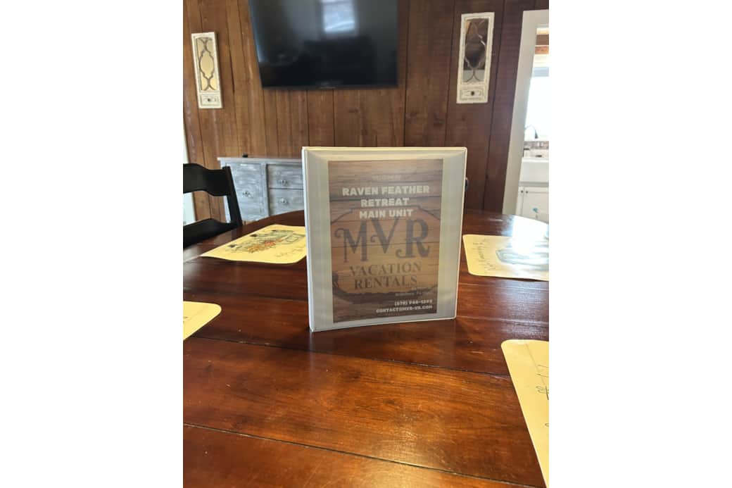 Welcome Book at entry Main Cabin