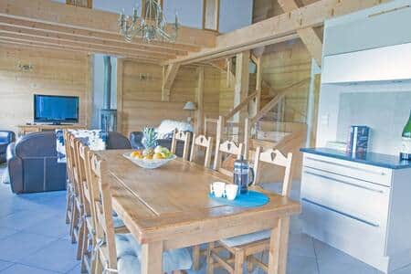 Dining area and kitchen