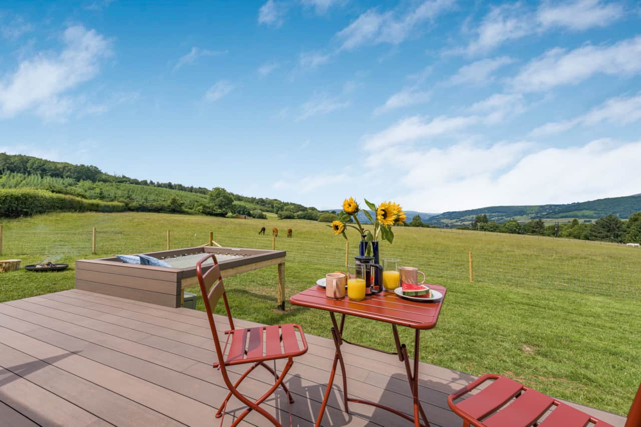 View from the decking area