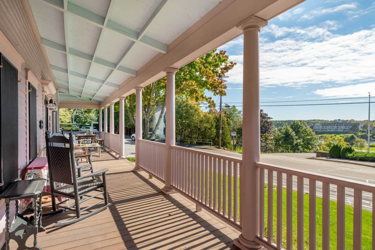 Spacious front porch