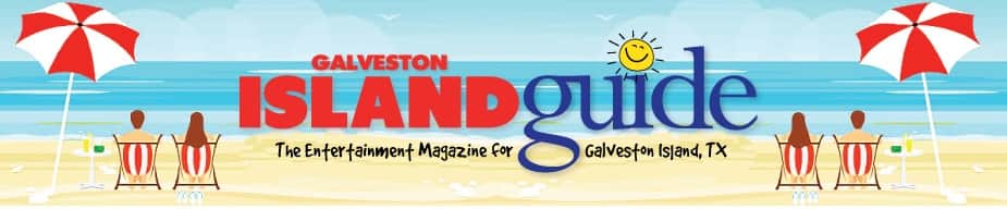 Phone screen displaying Galveston Island event calendar
