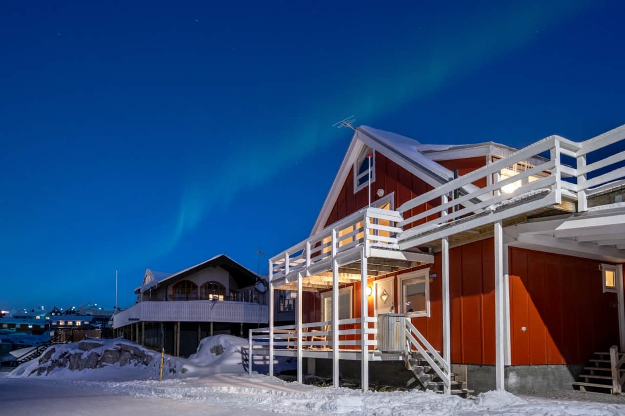 House with Northern Lights