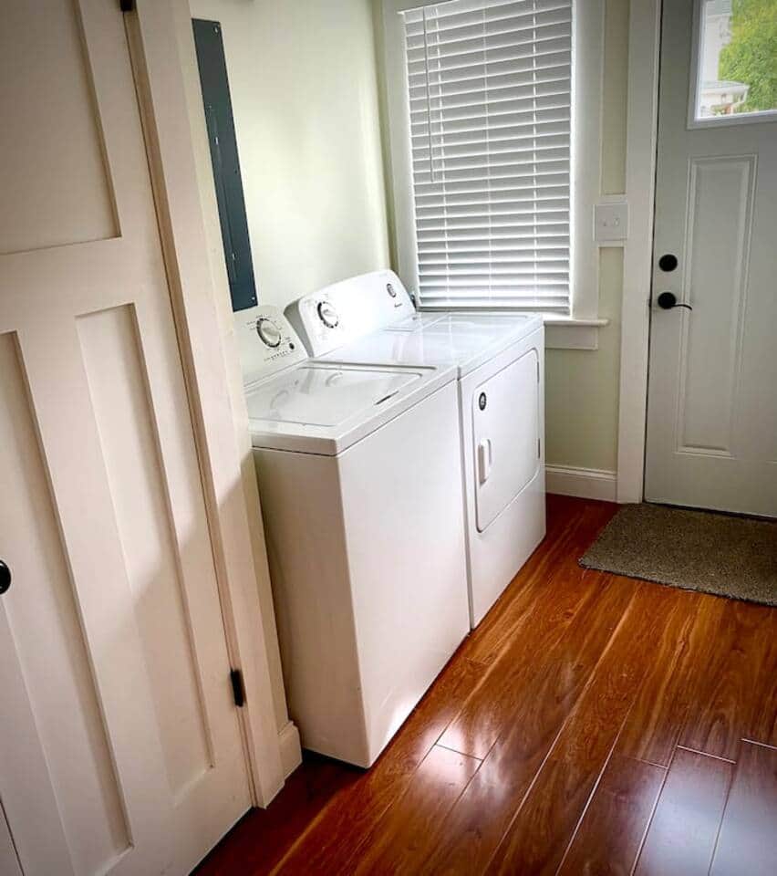 If you need to wash & dry some items, the laundry is right by the back door!