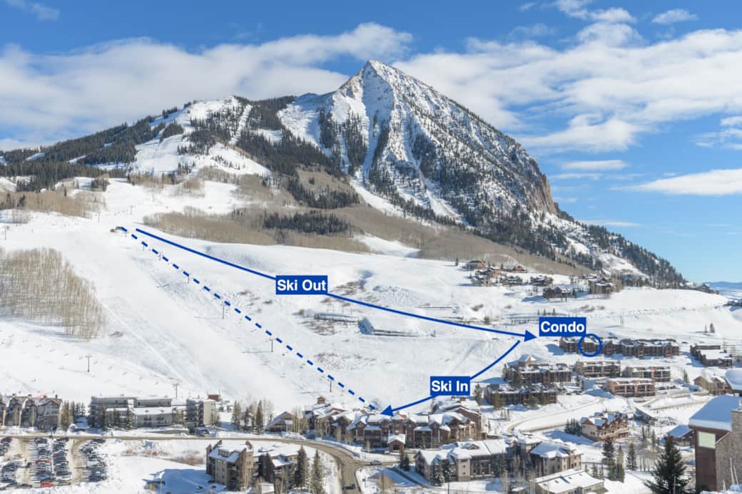 Your condo is located on the West Wall Lift and you have true ski-in/out access to the entire Mtn. Your condo is located on the West Wall Lift and you have true ski-in/out access to the entire Mtn.