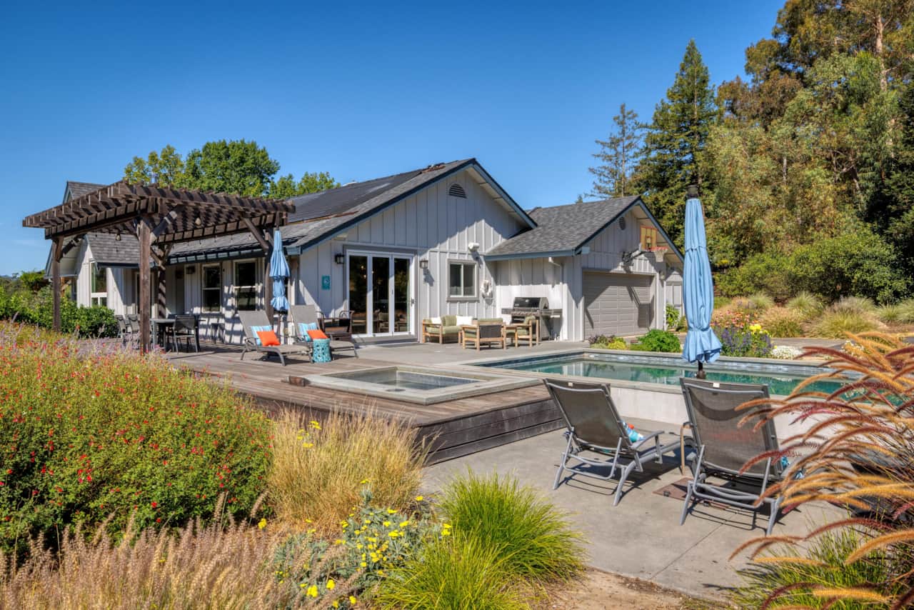 Pool, spa and sunny pool deck