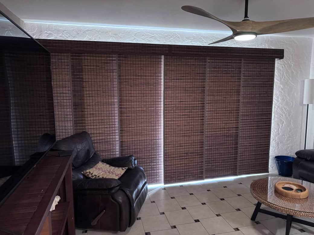 Block out shades in Living Room