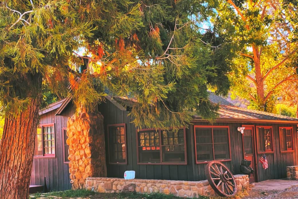 This is the Front of the cowboy cabin. The story goes that it was a schoolyard for all of Rose Valley almost a century ago. This is the Front of the cowboy cabin. The story goes that it was a schoolyard for all of Rose Valley almost a century ago.