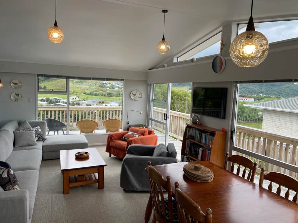 Lounge - generous deck area with views front & back.