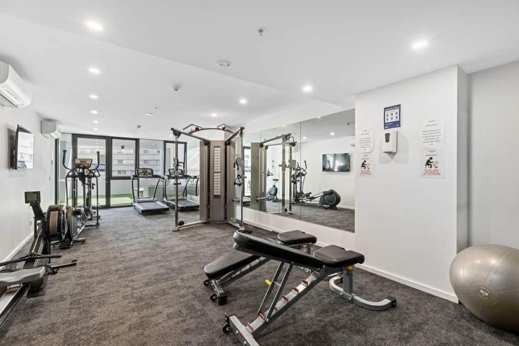 Stay active during your stay with access to our state-of-the-art fitness center. Equipped with a variety of exercise machines and free weights, this gym provides a great way to maintain your fitness routine while traveling. 