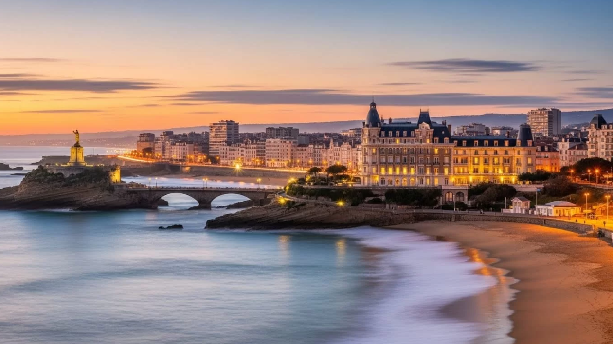Biarritz - Profitez des plages, des Halles et du célèbre Rocher de la Vierge, à environ 25 minutes de Cambo-les-Bains
