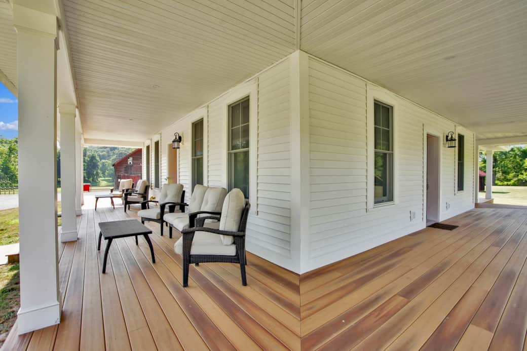 Wrap around covered porch