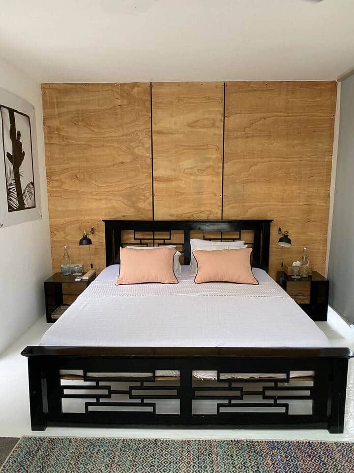 The master bedroom with luxury mattress and bedding 