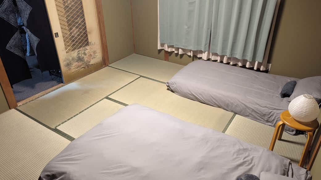 Private tatami bedroom (night time) Private tatami bedroom (night time)