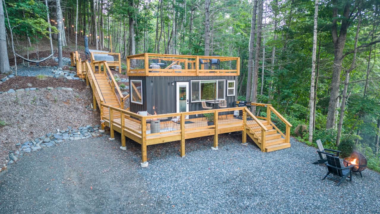 Tiny Escapes Tiny Sustainer in Todd North Carolina -Unique Upscale Rentals for All of Life's Moments