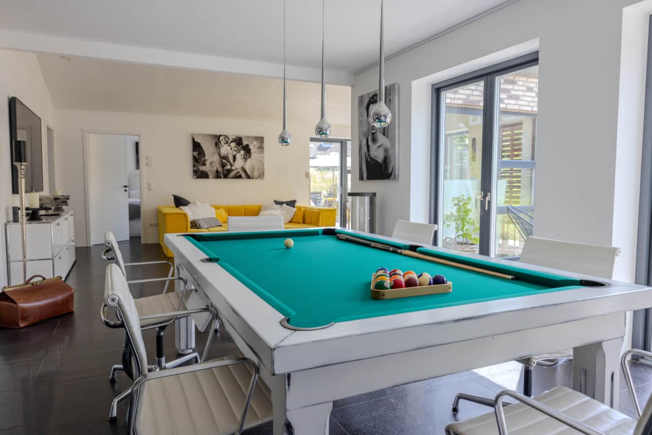 Pool table in the games room