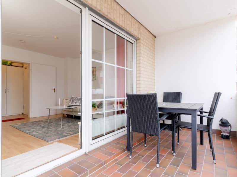 Balkon mit Blick auf den Strand