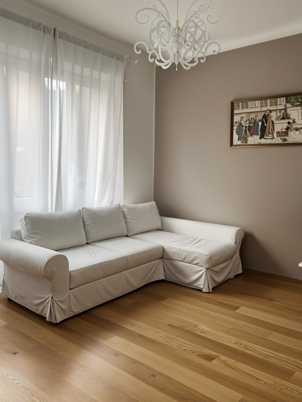 Soggiorno con divano letto