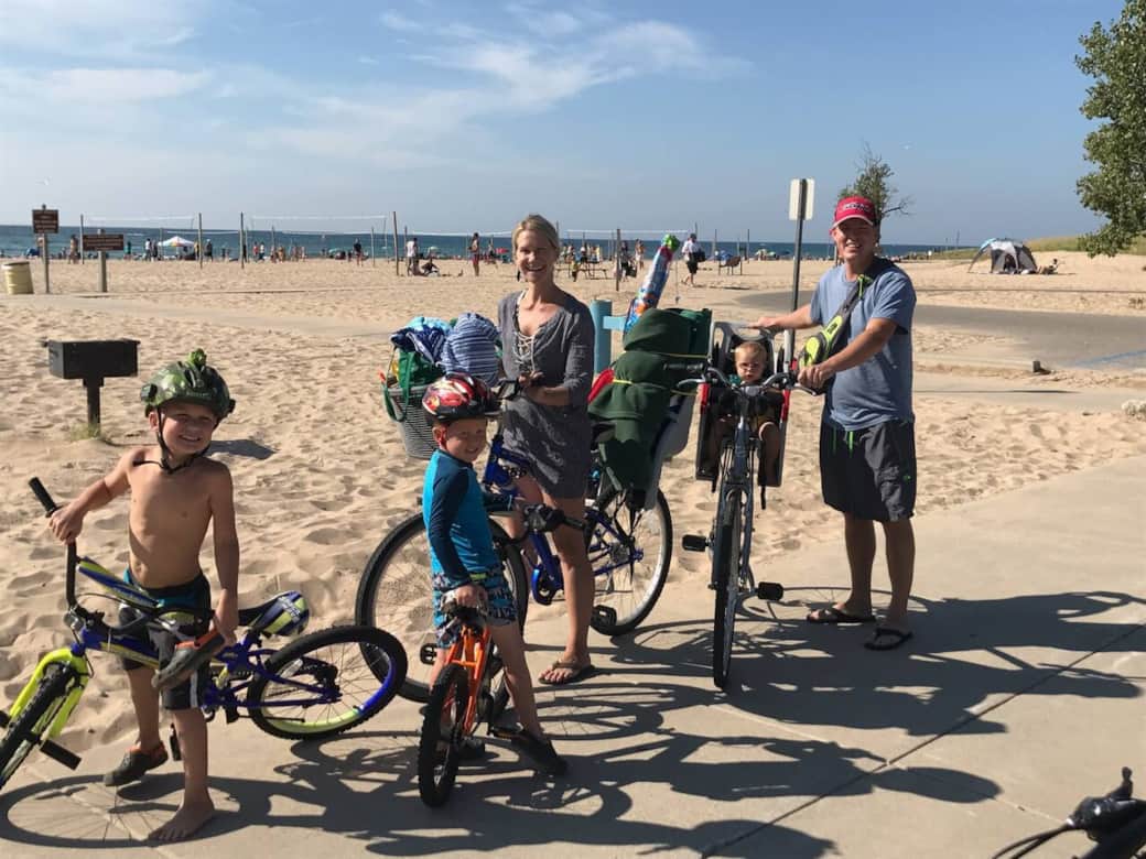 Biking to the Beach at Holland State Park