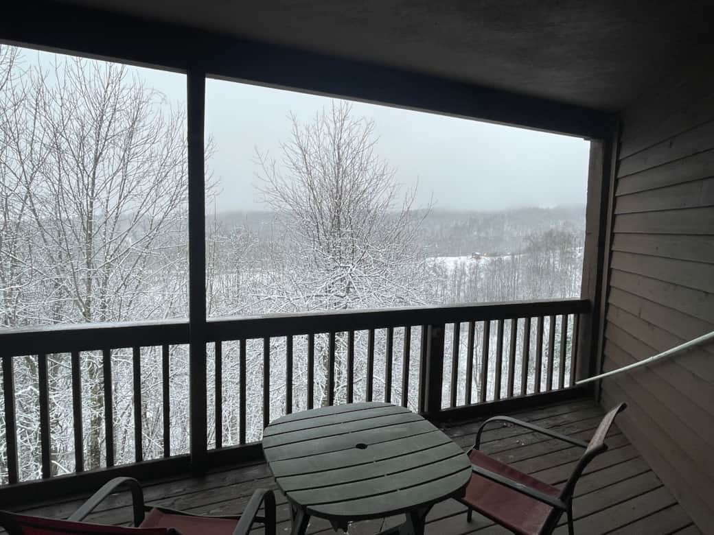 Winter private deck