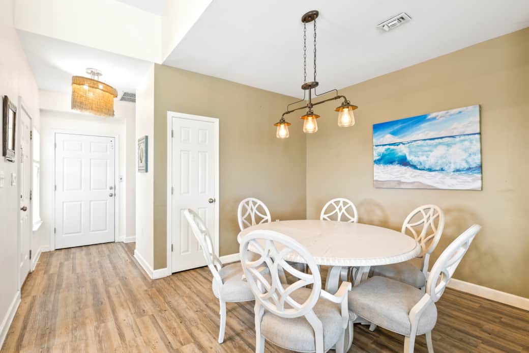 Dining area with a fine set of furniture