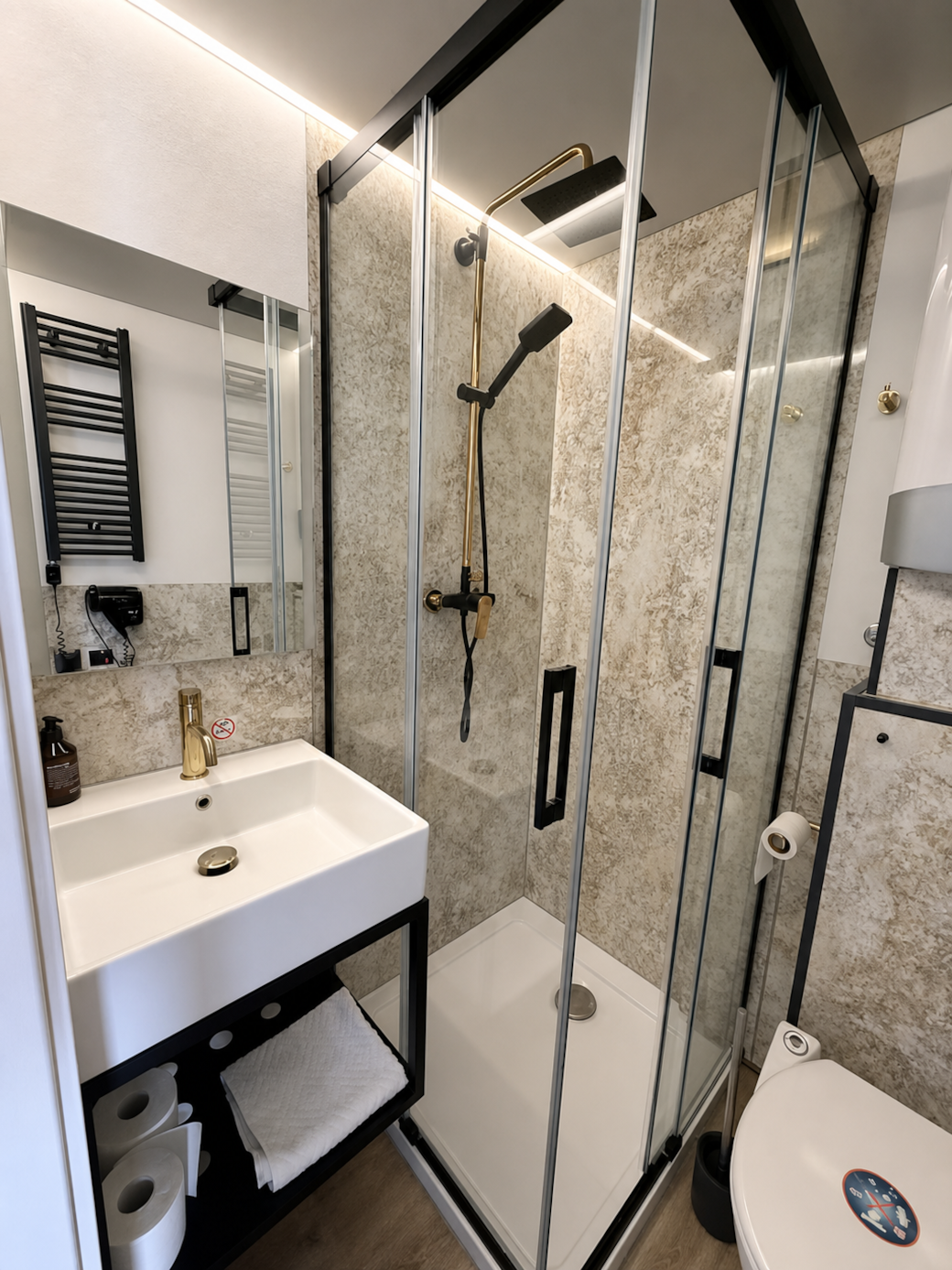 Bathroom with walk-in shower