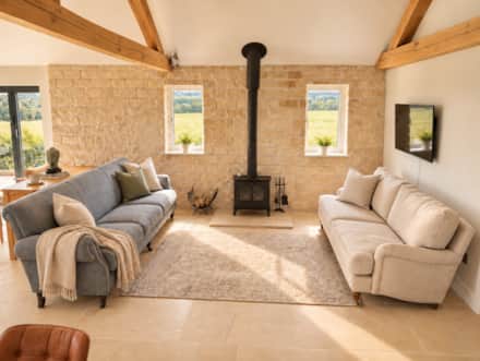 The Barn, terraces and grounds