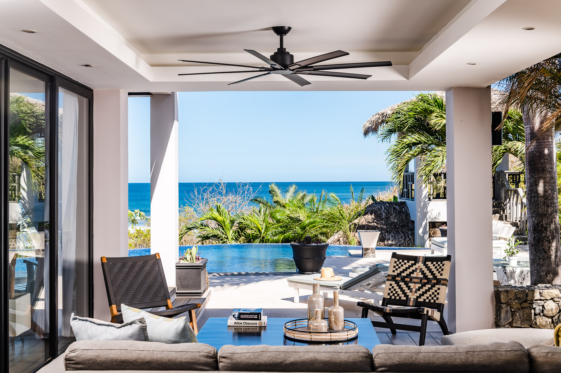 Terrace with the Pool view - located right in front of the BBQ.