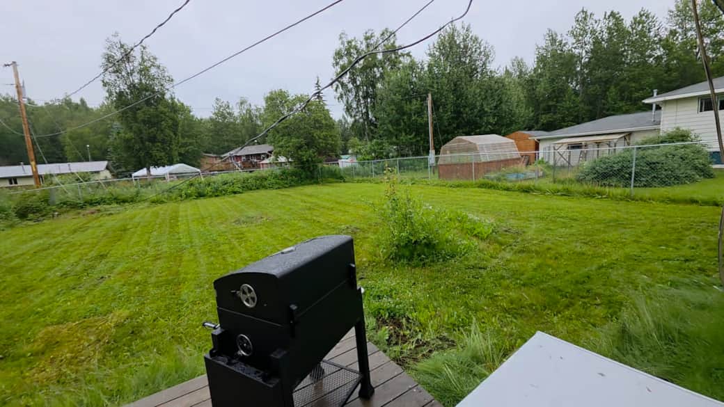 back yard with grill back yard with grill
