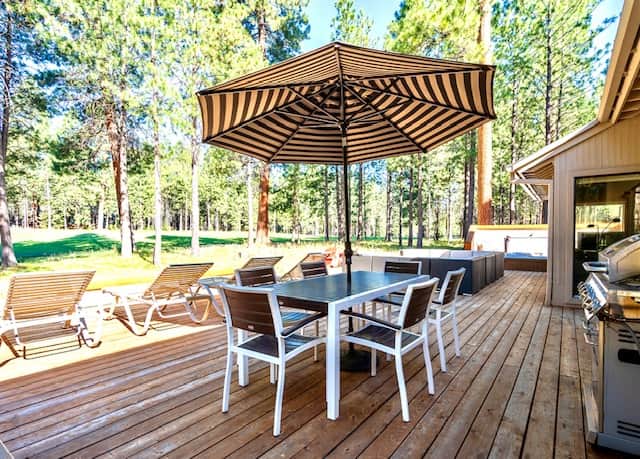 Back deck looking at golf course